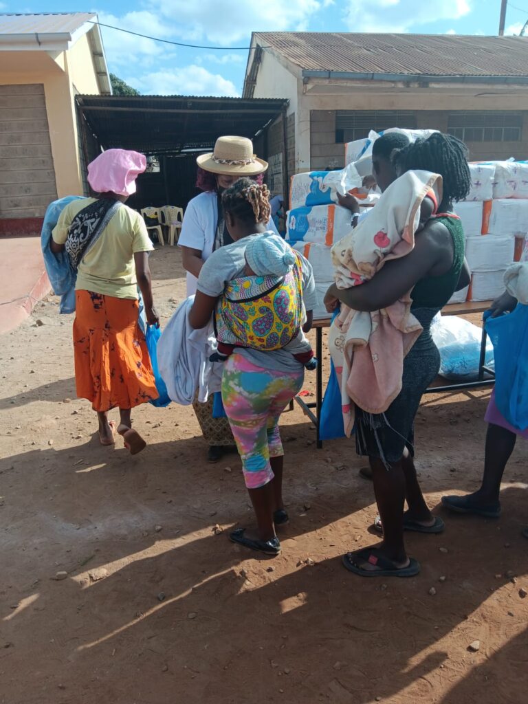 humanitarian and gospel evangelism, a lady evangelist serving meals for Christmas